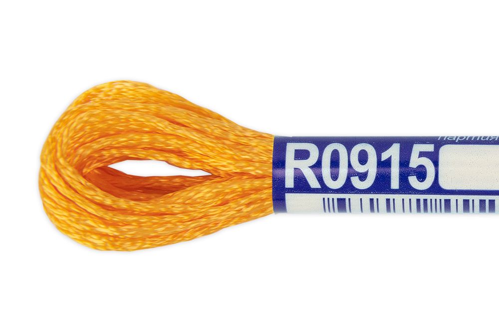 Мулине Gamma вискоза 100%, цв.R0915 св.желто-оранжевый, 12 мотков по 8 метров