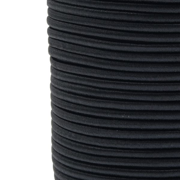 Резинка шляпная (шнур эластичный) ⌀3.0 мм / 100 метров, 0370-0300В, С580 - черный
