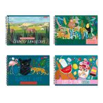 Альбом для рисования, матовая ламинация, 100 г/м², A4 29х20.5 см, 4 шт, на гребне 48 л, 000277 Дивный мир, Светоч 48АЛГР4_2_3_9