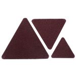 Набор заплаток пришивных из замши, треугольник равностор. 4, 6 и 8см, с перфорацией, 3 шт (31 бордовый), 59406