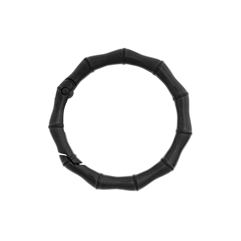 Карабин металл кольцо ⌀38 мм, декоративный, черный матовый, MB_2231, 6 шт