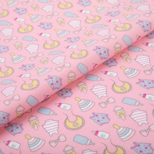 Ткань для пэчворка Peppy Молочные сны фланель, отрез 100х110 см, 175 г/м², МС-17 розовый, Peppy