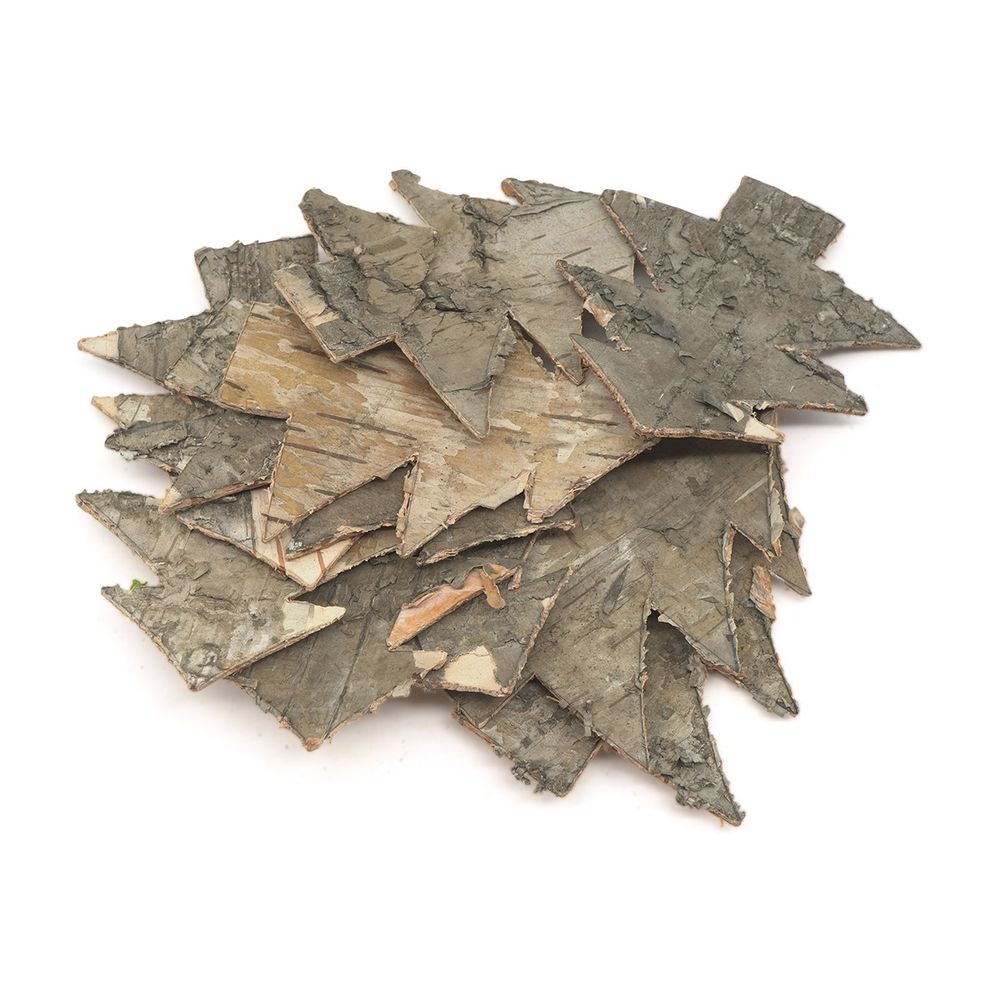 Декоративные элементы из коры дерева "Елочки", 7см, 10 шт, нат/дерево