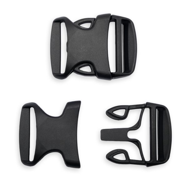 Фастекс (пряжка трезубец) пластик 30 мм, 50 шт, черный