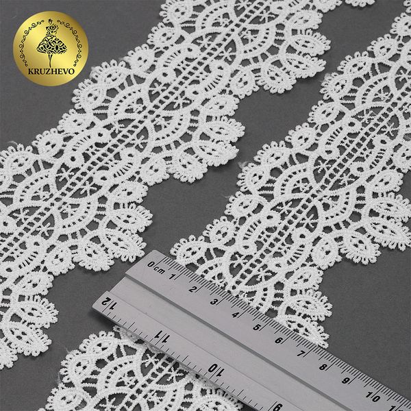 Кружево гипюр (плетёное) 70 мм / 4.5 метра, TBY.SUN.11, цв.белый