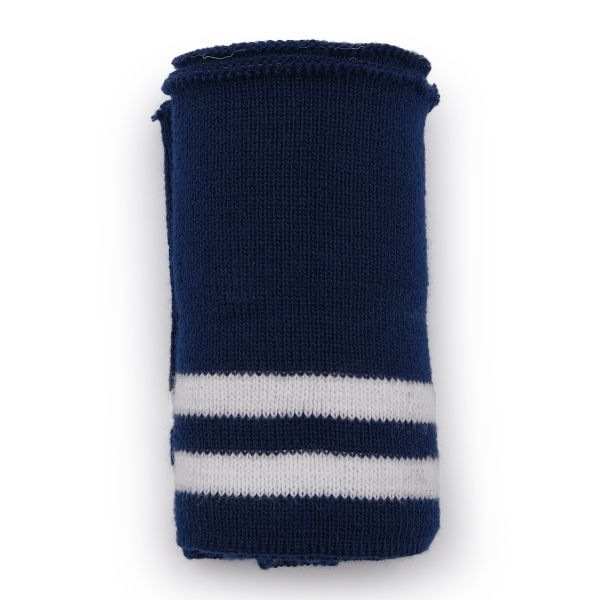 Подвяз (довяз) трикотажный 7.5х80 см, однослойный в полоску, т.синий цв.919/белый