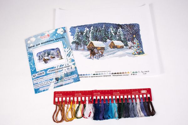 Набор для вышивания нитками Матренин Посад, Рождественская сказка 37х49 см