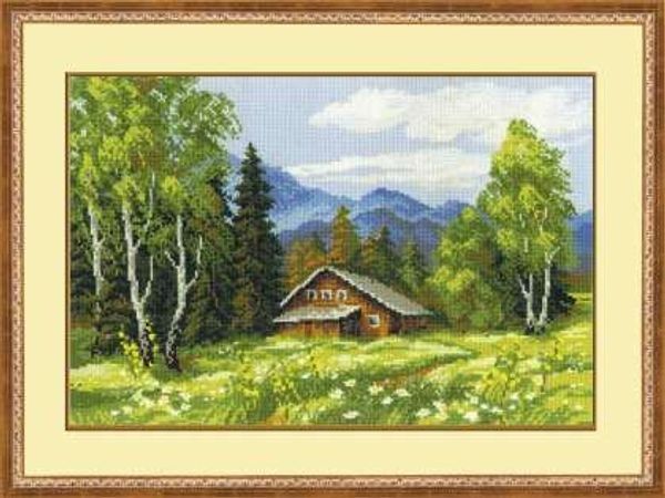 Набор для вышивания нитками Риолис, Шале 38х26 см