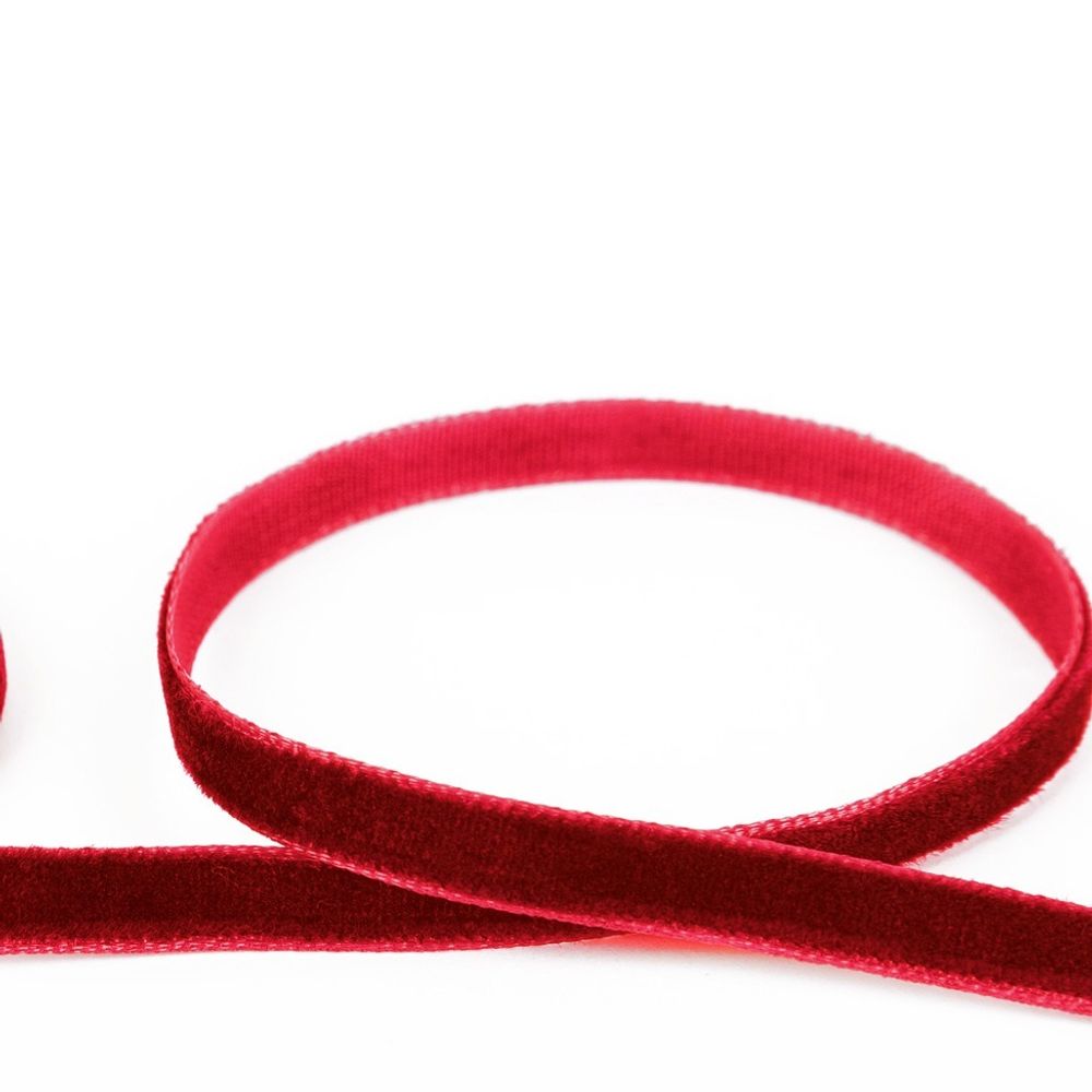 Лента бархатная (тесьма) 20.0 мм / 16.5±1 метра, 026 красный, Blitz VR-20