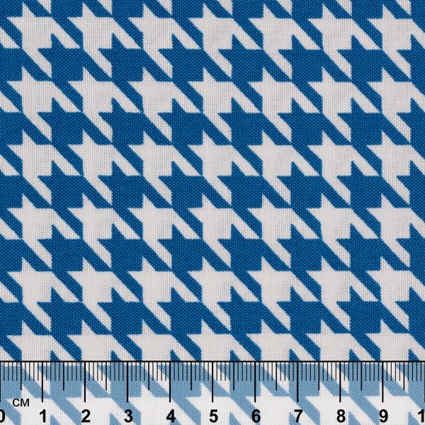 Ткань для пэчворка Peppy Бабушкин сундучок, рулон 112 см / 5 метров, БС-31 Гусиная лапка я.синий, Peppy