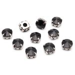 Хрустальные стразы в цапах круглой формы, черный 8 мм, 10 шт. Astra&Craft, РЦ018НН8