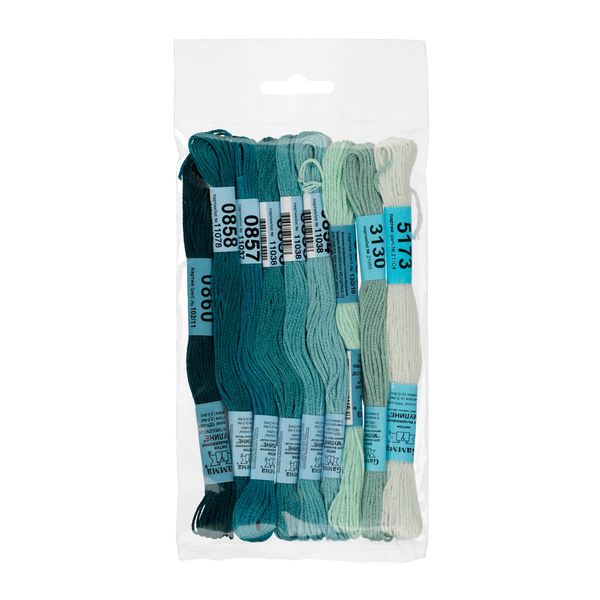 Набор мулине Gamma, 10, 9х8 м, Морская волна