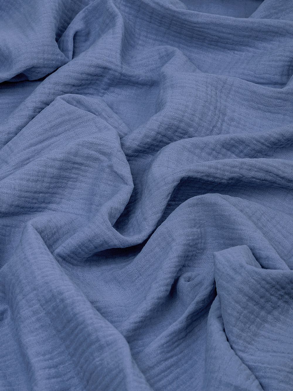 Муслин 125 г/м², 130 см / 2 метра, TBY.Mus.24723.67.2, цв.67 бл.синий