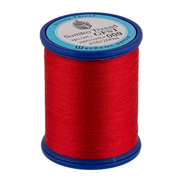 Нитки вышивальные SumikoThread 200 м, (219 ярд), 009 красный