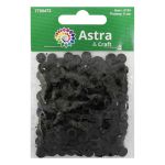 Пайетки граненые 6 мм, упак. 10 гр, Астра, 0109 черный матовый, уп.10 шт
