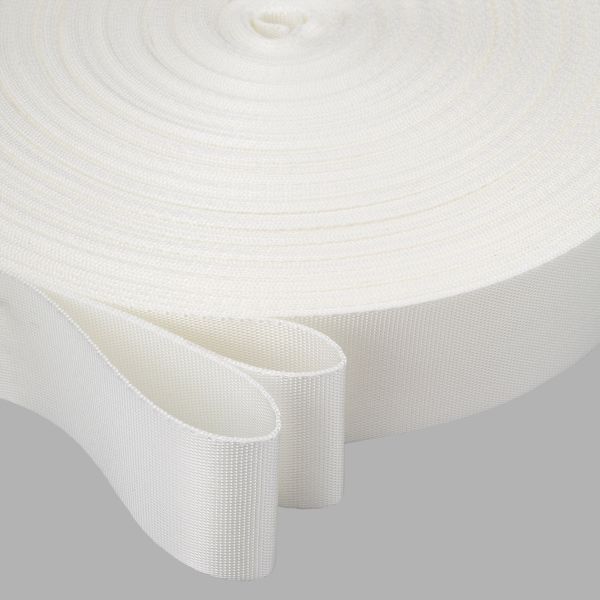 Стропа (ременная лента) 38 мм / 45.5 метров, [17 г/пог.м], белый цв. 501, ГРХ10034