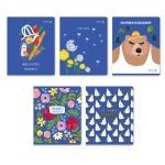 Тетрадь ученическая общая, выборочный лак A5+ 60 л. на скобе 65 г/м², белизна 100 %, 10 шт, клетка, 01128 Экскурсию в лес заказывали?, Светоч Т82