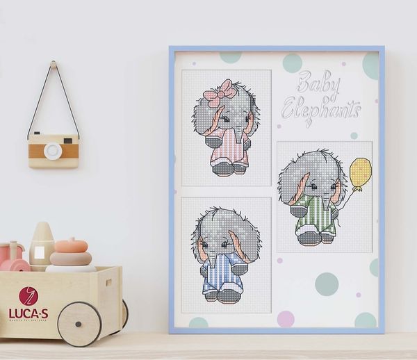 Набор для вышивания нитками Luca-S, Моя первая вышивка 7х7,5 см