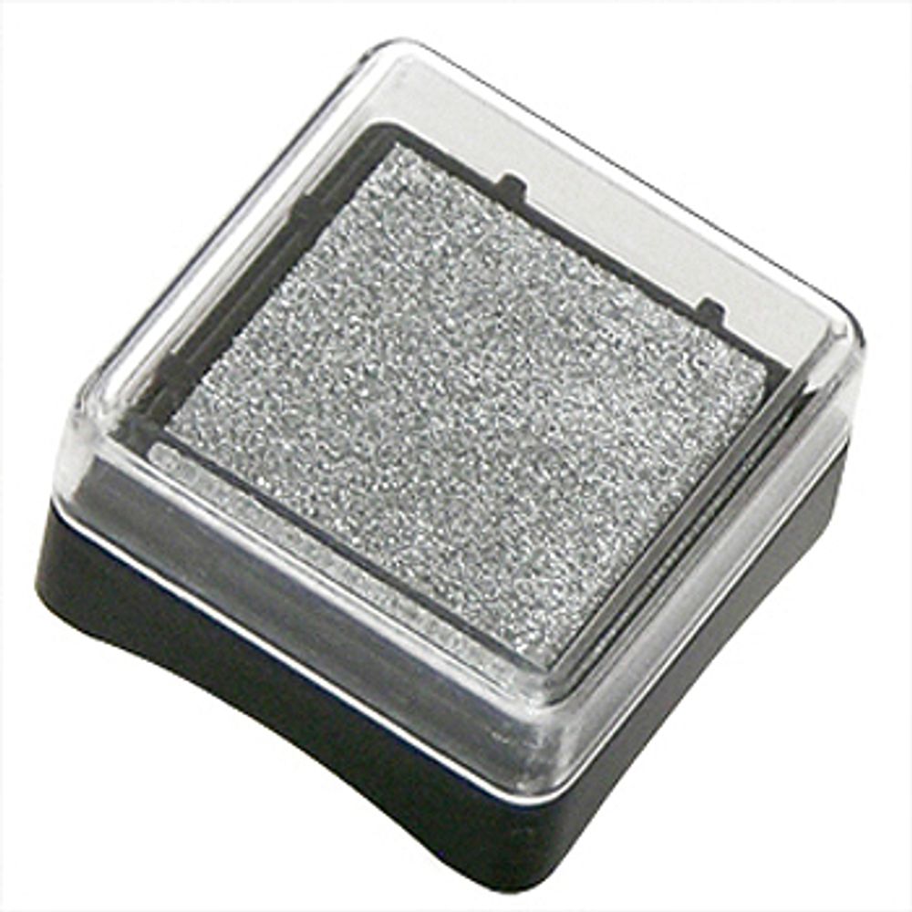Штемпельная подушечка Inc Pads mini (чернила на масляной основе), 3х3 см, на масляной основе 3х3 см, серебристый