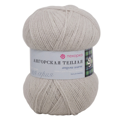 Пряжа Пехорка Ангорская теплая / уп.5 мот. по 100 г, 480 м, 08-Св.Серый