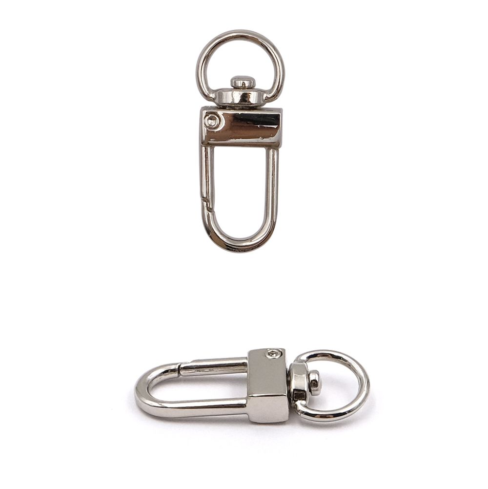 Карабин металл 10.0 мм (34х12 мм), никель, ГД15089, 10 шт