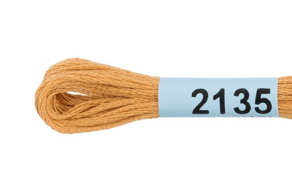 Мулине Gamma 100% хлопок, цв.2135 золотисто-коричневый, 24 мотка по 8 метров