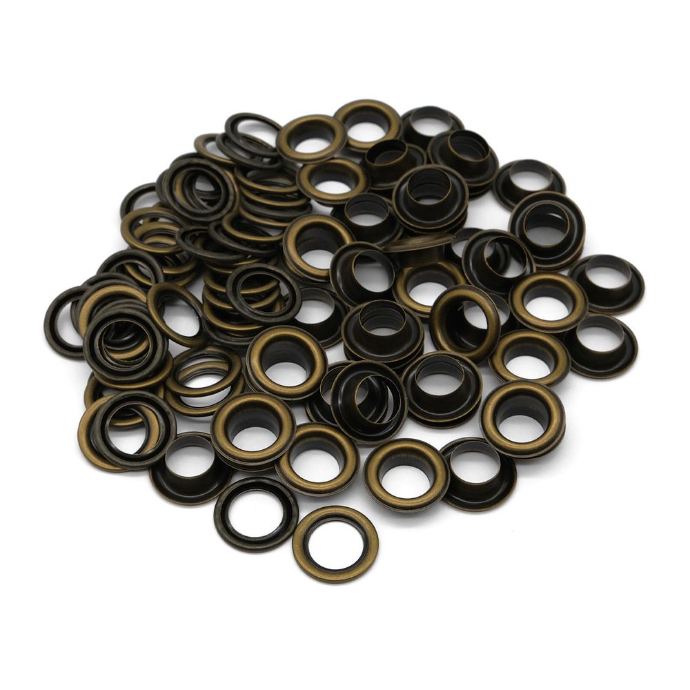 Люверсы металл ⌀11.0 мм (внутр.), латунь, 50 шт, BIG