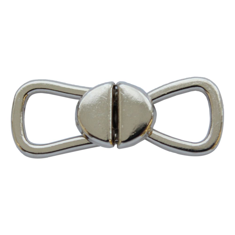 Пряжка-застежка для бюстгальтера металл 6.0 мм, никель, 10 шт