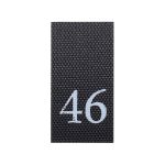 Этикетка-размерник 10х20мм, 100 шт/упак, черный фон/белый шрифт (MN) (46)