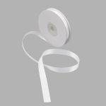 Лента атласная 2-сторонняя 12.0 мм / 22.86±1 метров, C1001 белый, 6102-0002, Globus