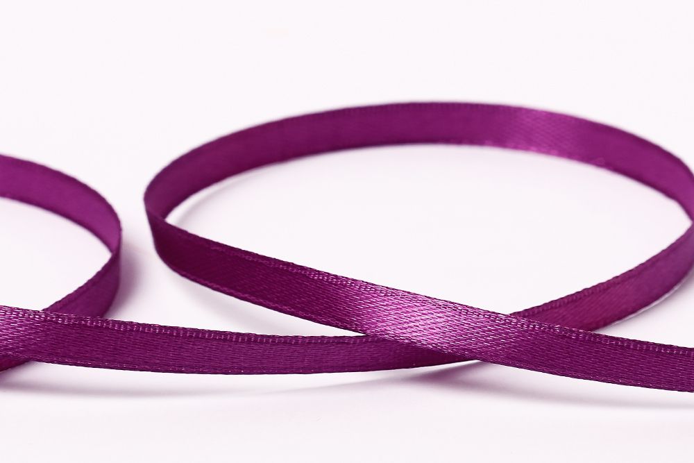 Лента атласная 1-сторонняя 6.0 мм / 33±2 метра, 143 фиолетовый, Gamma