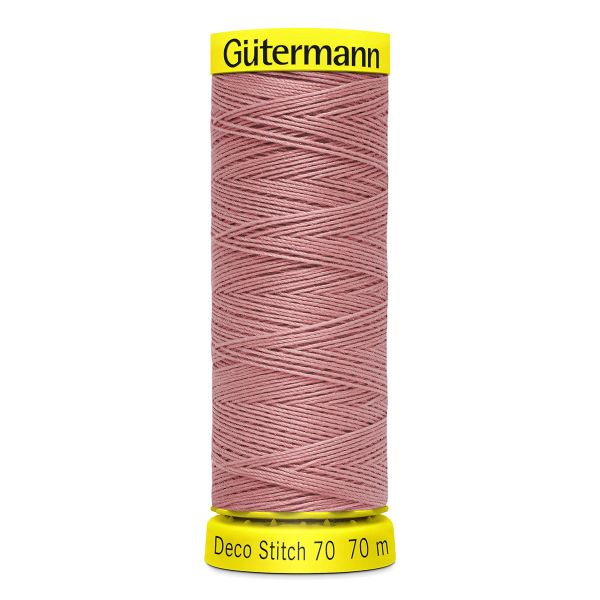 Нитки отделочные Gutermann Deco Stitch 70, 70м, 473 пудрово-розовый, 5 катушек