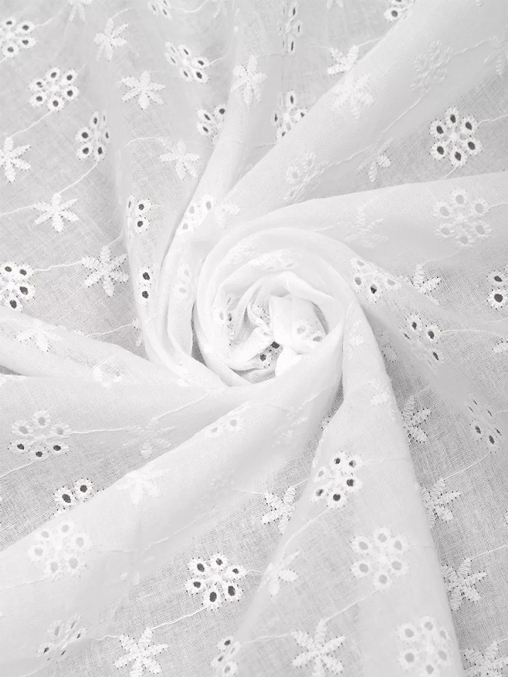 Ткань шитьё (прошва) 100 г/м², 150 см / 2 метра, TBY.Emb.1 белый