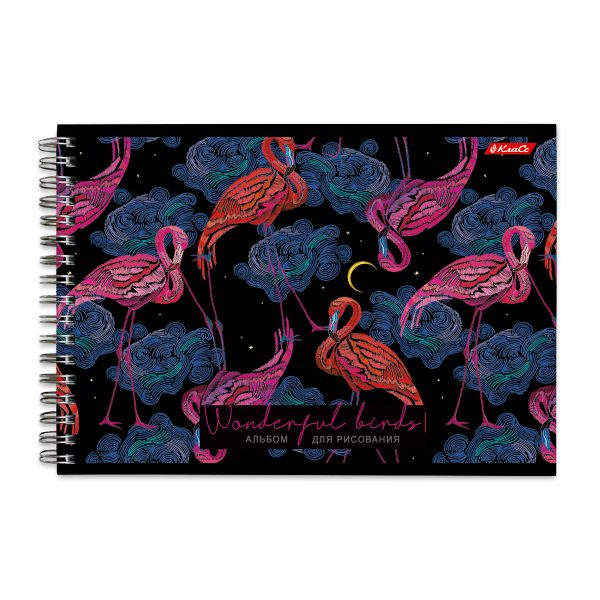 Альбом для рисования, мат. ламинация, 100 г/м², A4 на гребне, 4 шт, 40 л, Эдем 000243, Светоч 40АЛГР4_2_3_9