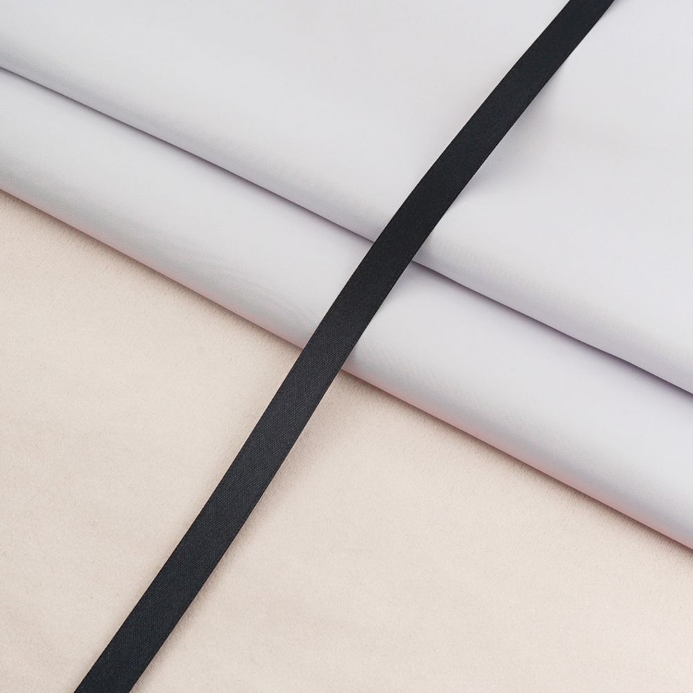 Лента атласная 2-сторонняя 12.0 мм / 22.86±1 метров, C1112 черный, 6102-0002, Globus