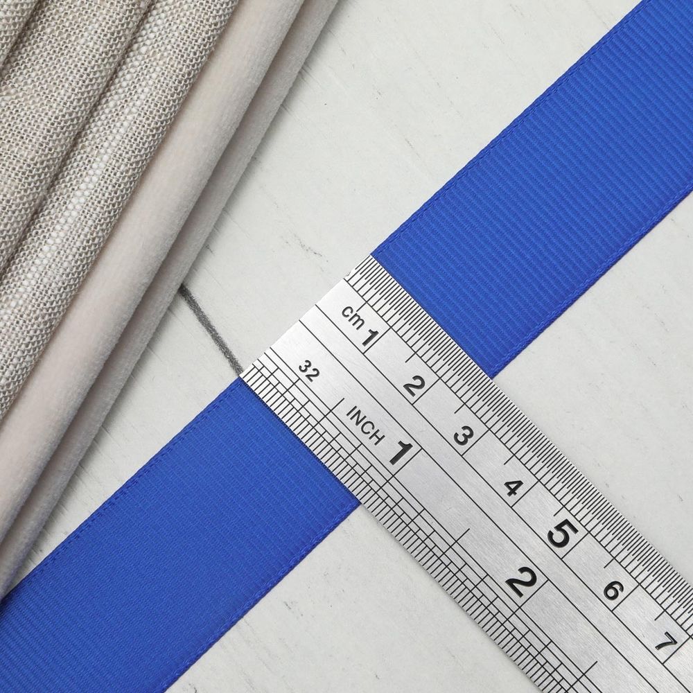 Лента репсовая (в рубчик) 25.0 мм, 155 василек, уп.18,28 м