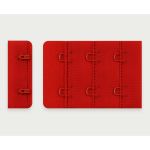 Застежки для бюстгальтера текстильные 2х3, 38 мм, 25 шт, 100 красный, Arta