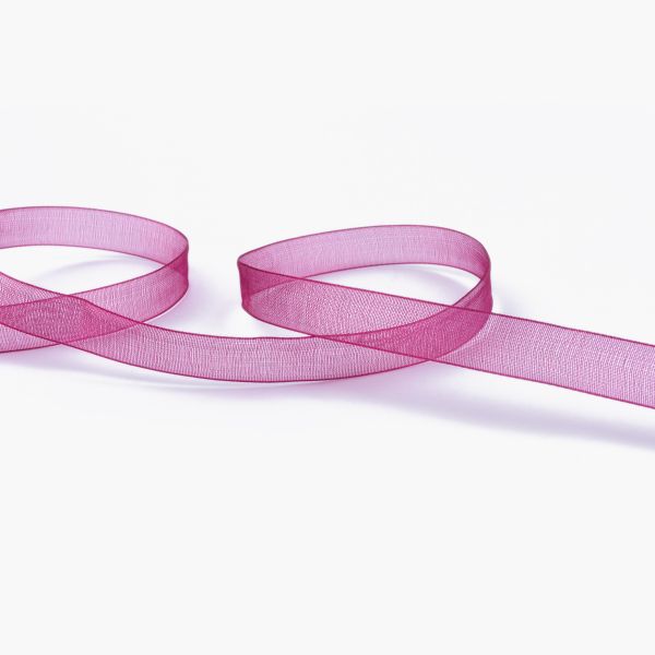 Лента капроновая (органза) 10.0 мм / 22.8±1 метра, 041 т.бордовый, Blitz OR-10