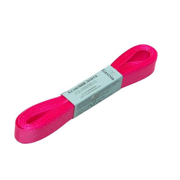 Лента атласная 1-сторонняя 12.0 мм / 10 шт по 5.4 метра, №516N(16-2125) бледно-розовый, Gamma AL-12P