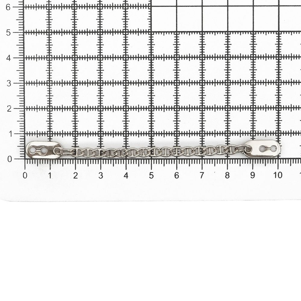 Вешалка-цепочка для одежды 102х7 мм, металл, никель, 10 шт, ГНУ14377