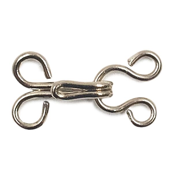 Крючки пришивные 12 мм, никель, серебристые, 14 шт, Pony