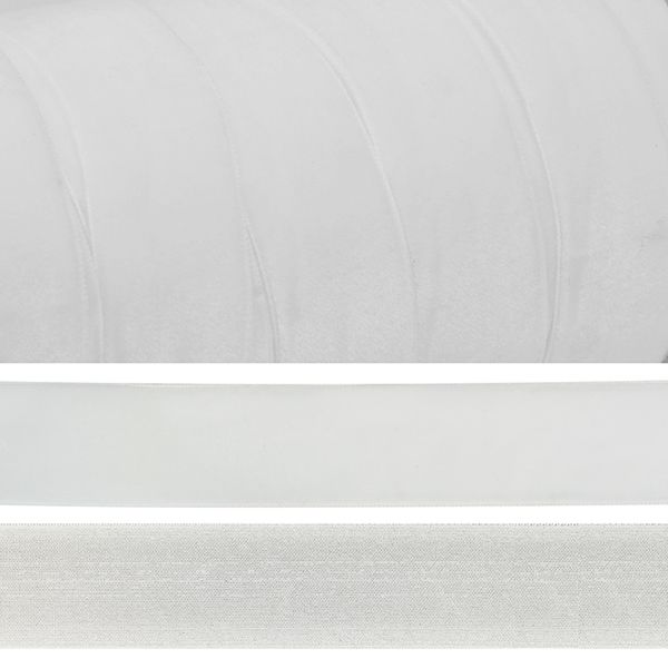 Лента бархатная (тесьма) 20.0 мм / 20±1 метров, нейлон, белый