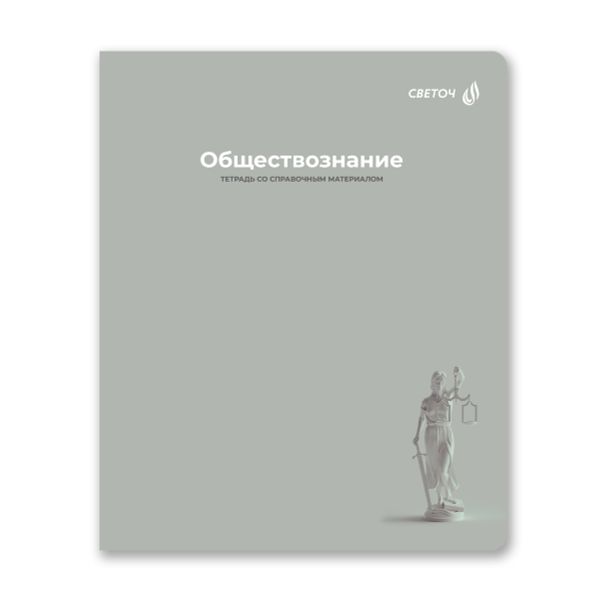 Тетрадь со справочным материалом Капсула знаний, A5 48 л. на скобе 60 г/м², белизна 90% 10 шт клетка, 01796 Капсула знаний Обществознание, Светоч Т276