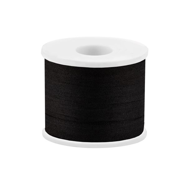 Лента (тесьма) шелковая 7.0 мм / 45.5±0.5 метров, №275 черный, Gamma SR-7