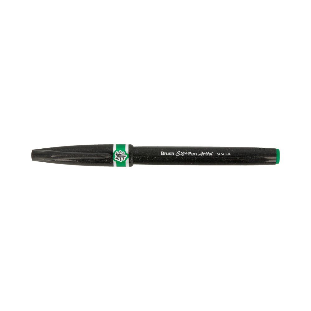Браш пен Pentel Brush Sign Pen Artist, ultra-fine 0.5-5 мм, кисть/круглое тонкое, SESF30C-DX зеленый