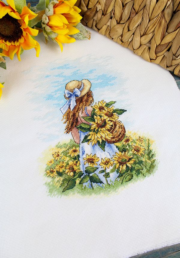 Набор для вышивания нитками МП Студия НВ-849, По солнечному полю, 23х16 см