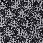 Ткань кружевная (гипюр стрейч) 90 г/м², 150 см / 1 метр, TBY.M0064 цв.черный