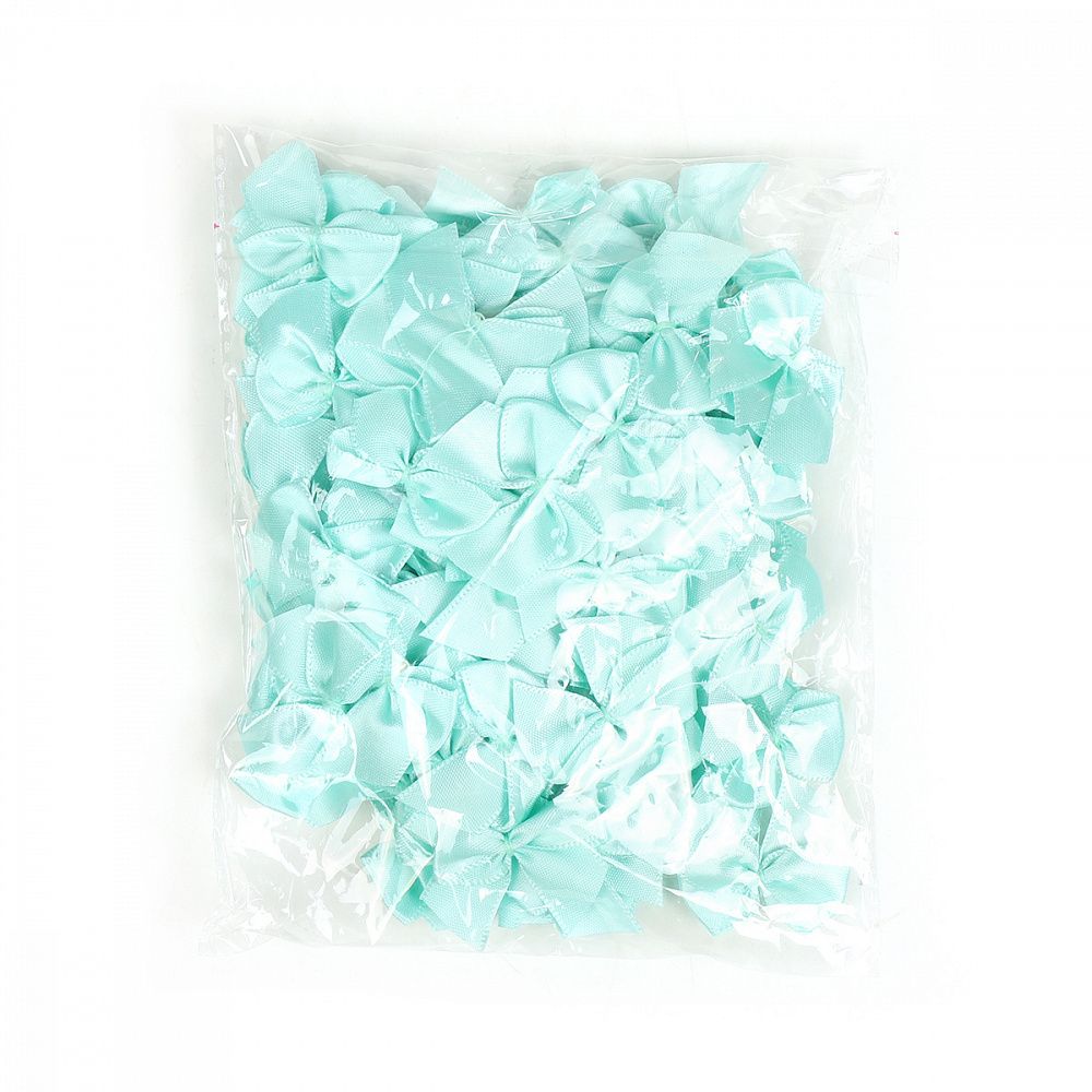 Бантики пришивные 15 мм, MJRF072 мятный F201, уп.100 шт