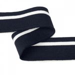 Подвяз (довяз) трикотажный 3.5х80 см, т.синий с белой полосой, 100% п/э, 5 штук