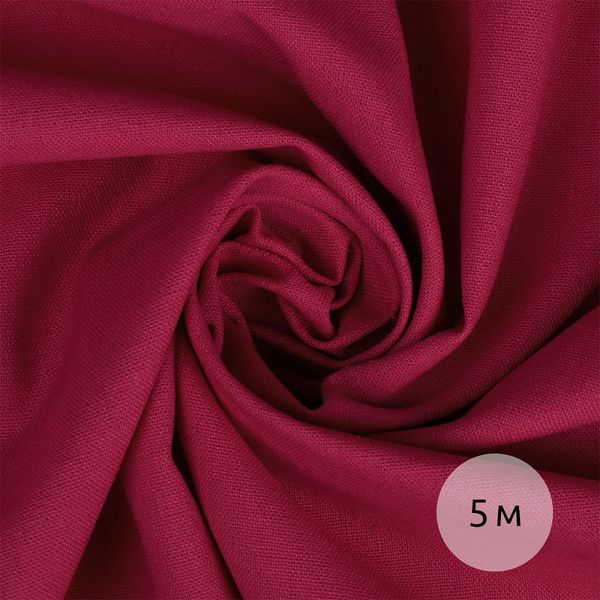 Льняная ткань 200 г/м², 140 см / 5 метров, TBY.Li.1009.14.5, цв.14 малина